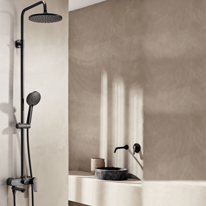 Στήλη Ντους Roma Black Matt 53252N